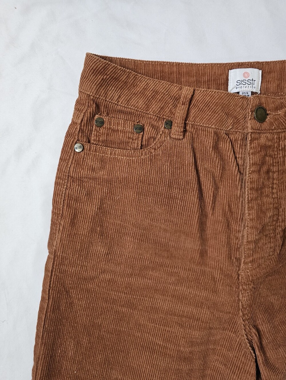 Sisstrevolution Rust Corduroy Wide Leg Pants Size 27/6 - Picture 4 of 16